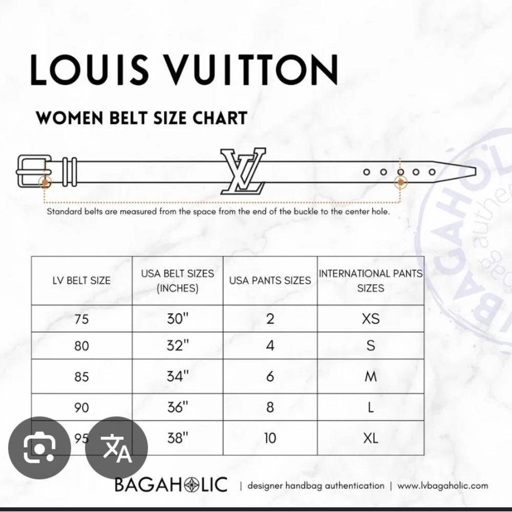 Louis Vuitton Monogram Belt with Red Interior and Gold Buckle - Picture 4 of 4